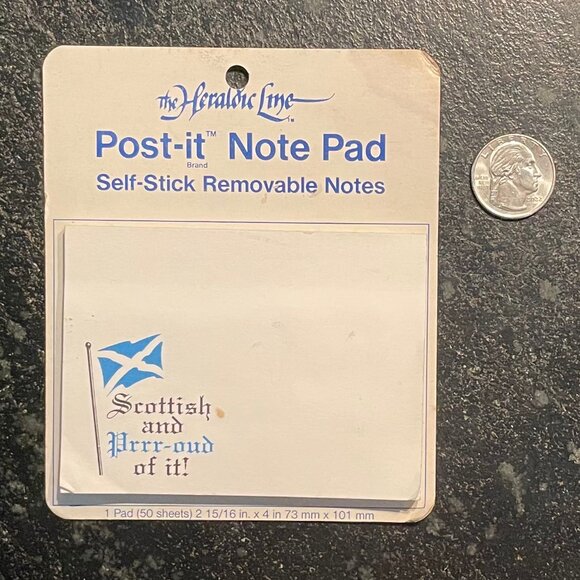 Vintage "Scottish and Prrr-oud of it!" Post-it Note Pad - Picture 1 of 4